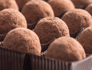 a photo of our Raspberry Truffles with Cocoa